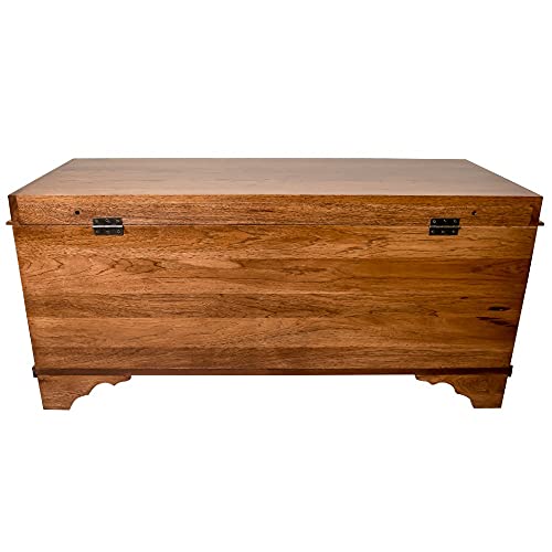 46" Cedar Hope Chest with Waterfall Top Amish Cedar Chest w/ AntiSlam Hinges Hope Chest
