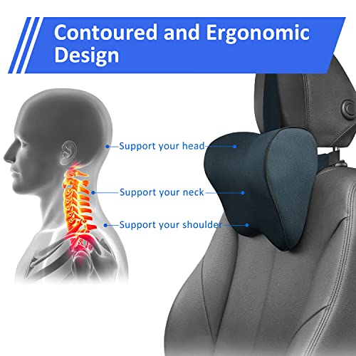 anzhixiu Car Neck Pillow for Driving Memory Foam Neck Pillow for Car for Cervical Support and