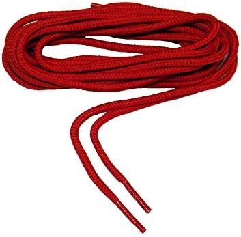 72 Inch 183 cm Rugged Fire Engine Red Polyester Boot Laces Shoelaces - 2 pair pack