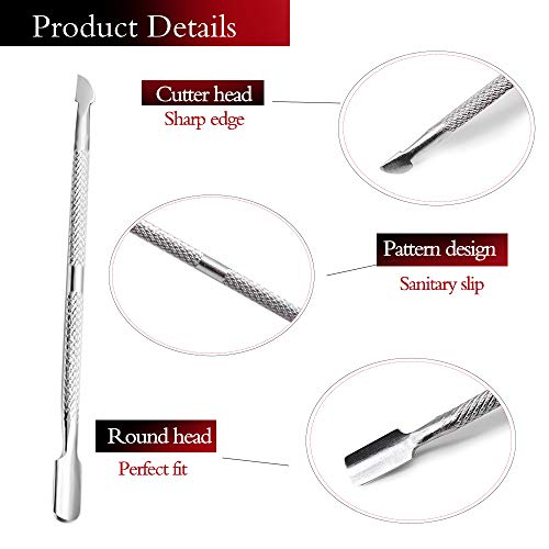 STONCEL 11 pcs Pedicure Cuticle Pusher and cutter-Durable Professional Cuticle Remover gel tool with spoon shaped,Nail Art Manicure Trimmer ToolÂ 