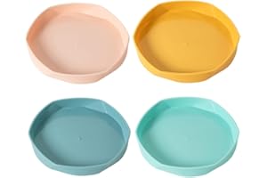 4 PCS Small Reptile Water and Food Bowls, Plastic Worm Water Dish Plate for Lizard Gecko Bearded Dragon Chameleon 4" W x 4" D