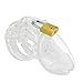 Lock Your Man Up! Male Chastity Device Anti-Masturbate Bird Cage,Transparent,6000