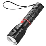 CVLIFE LED Flashlight Waterproof Adjustable Outdoor Flashlight with Charger and Battery