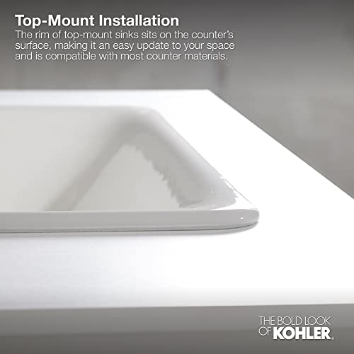KOHLER 200000 Caxton Rectangle Undermount Bathroom Sink, 201/4" W x