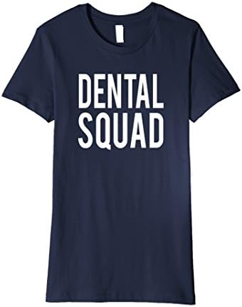 Womens DENTAL SQUAD Cute Dental Hygiene Apparel Large Navy