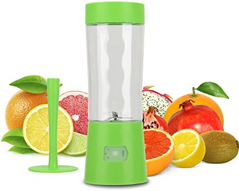 RUNNEPT Rechargeable Mini Portable Juicer Cup/Blender 500ml with Multiple Function of Juicer, Grinder and Mixer, BPA Free Green