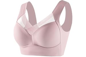 OLIVCKER Bras for Women No Underwire Plus Size Lace Push Up Bra Full Coverage Wireless Comfort Bralettes V Neck Everyday Bra