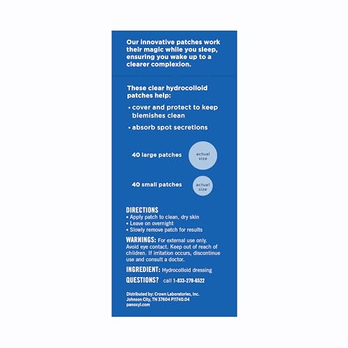 PANOXYL PM OVERNIGHT SPOT PATCHES, ADVANCED HYDROCOLLOID HEALING TECHNOLOGY, FRAGRANCE FREE, 80 COUNT