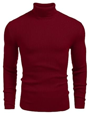 2018 New men's brand Turtleneck Sweater Pure Slim Fit