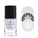 BORN PRETTY Valentine's Day Nail Stamping Art Set-2Pcs Image Template Black White Stamping Nail Polish with 1Pc Jelly Clear Stamper