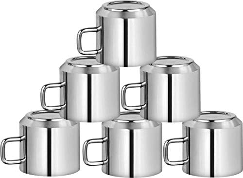 MADEWELL Stainless Steel Tea/Coffee Cup - Silver, 100 ml