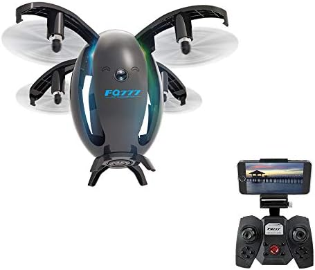 FLYTR Drone With Camera, WIFI FPV Creative Quadcopter With 2MP 720P Wide Angle Camera Live Video Mobile APP Control Foldable Altitude Hold Mode Selfie Pocket RC Helicopter RTF