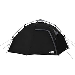 qeedo 4 Mann Sekundenzelt Quick Maple 4, Campingzelt mit Quick Up System, Innenhöhe: 140 cm – schwarz
