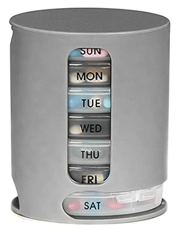 Hojo 7 Days Plastic Divider Medicine Storage Travel Organizer Box(Multicolour)