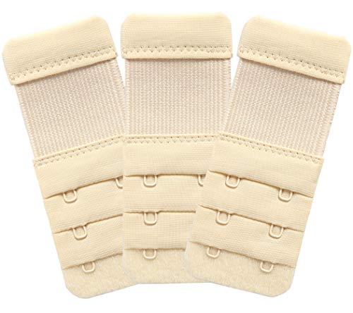 Women Bra Extender 2 Hook Bra Strap Extension, 3 Pieces