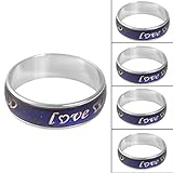 MJartoria I Love You Heart Heat Sensitive Color Changing Emotion Feeling Endless Band Mood Ring