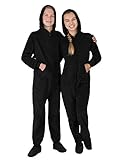 Footed Pajamas - Midnite Black Kids Hoodie Fleece - Medium