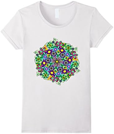 Womens Mandala T Shirt Print - Men &amp; Women Large White