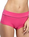 Yvette Women Mid-Rise Sports Panties #6042 - Boyshort Styling/Wide Band/Picot