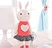 Me Too Tiramitu Stuffed Bunny Dolls Rabbit Toys Easter Gifts Decorations Heart Dress12 inches (Red)