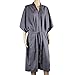 Segbeauty Spa Massage Robe for Beauty Salon, Kimono Robe for Women, Smock Cape Dress on Hair Dye Shampoo Makeup, Client Apparel Uniform or Lab Gown -- Gray