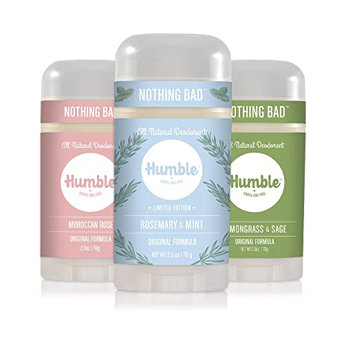 Humble All Natural Deodorant, Aluminum and Paraben Free, Cruelty Free