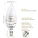 SANSI E12 LED Candelabra Light Bulb, 65 Watt Equivalent 650 Lumens, 6W Ceramic LED Candle Light Bulbs, Soft Warm White 2700K Chandelier Bulbs, Non-Dimmable 3-Pack