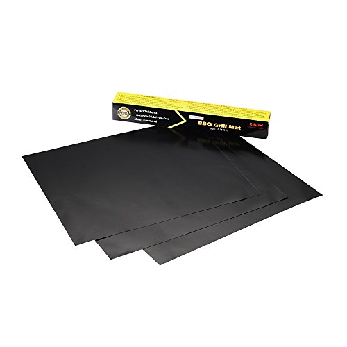 KIBOW Versatile BBQ Baking Sheet & Grill Mat 15.75" X 13", Non-Stick Washable PTFE Paper, Reusable Durable Fireproof Washable Oven Liner Heatproof Placemat (set of 5)