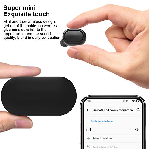 gdfh Bluetooth 5.0 True Wireless Earbuds IPX6 Waterproof Earphones Wireless Headphones for Andorid iOS with Handsfree Function