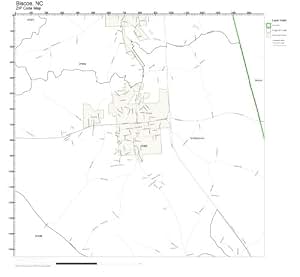 Amazon.com: ZIP Code Wall Map of Biscoe, NC ZIP Code Map Not Laminated