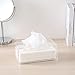 Sooyee Novelty Facial Tissue Dispenser Box Cover Holder Modern Clear Acrylic Rectangle Napkin Organizer for Bathroom, Kitchen and Office Room