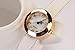 BESSKY Women Faux Pearls Rhinestone Butterfly Bracelet Quartz Analog Watch White