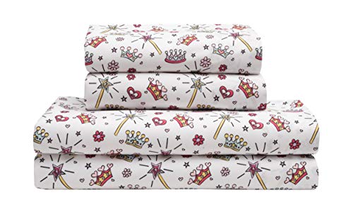 MALLARY BY MATTHEW Kids Super-Soft 100% Microfiber Print Sheet, Fairy Tale, Queen …