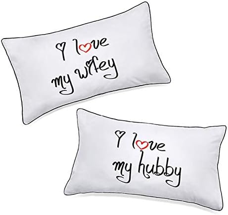 Dasyfly I Love My Wifey And I Love My Hubby Couples Pillowcases