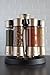KitchenArt 80070 Elite Auto-Measure Spice Carousel Professional Series, Includes 8 Spice Jars, Satin Finish