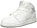 Nike Jordan Kids Air Jordan 1 Mid Bg White/White/Wolf Grey Basketball Shoe 4.5 Kids US