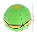 NDJK Flying UFO Flat Throw Disc Ball With LED Light Soft Kids Outdoor Game(Green)