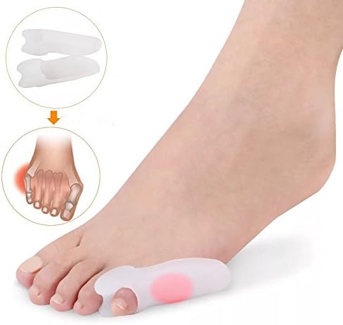 Gel Pinky Toe Bunions Corrector - Bunions Protectors Pads 2 pcs (1-Pair)-Bunions Treatment Pain Spacers-Toe Straightener Spreader-Easy to Wear Shoes