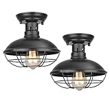 2 Pack Farmhouse Flush Mount Ceiling Light - Easric