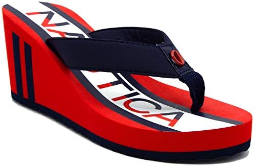 nautica wedge flip flops