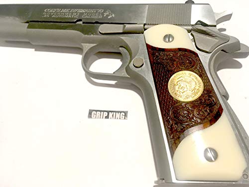 1911 GRIPS,FITS RUGER,TAURUS,SPRINGFIELD,REMINGTON,COLT,KIMBER,WILSON,ITHACA,CLONES. MEXICAN CENTAVOS,SALE $43.88 - Thumbnail 6