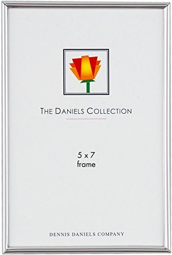 Dennis Daniels Narrow Silver Plate Picture Frame, 5 x 7 Inches, Metallic Matte Silver
