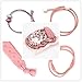 LITTLEMOLE Hair Ties, Bands Rope Ponytail Ties Mixed Colors Headband Accessories, Pearl Ribbon Bowknot Hair Rubber, Fit for Women Ladies Baby Girls Kids Children, Set of 10 (pink)