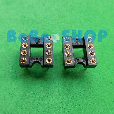 FidgetKute 12pcs New 8 Pin Gold-Plated Socket for OP-AMP DIP8 Show One Size