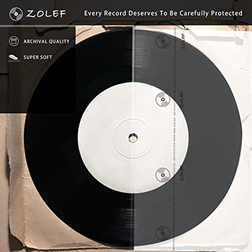 12" Vinyl Record Sleeves Inner 50 Pack, Thicker 3Ply Anti Static