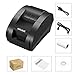WELQUIC Small Portable USB Thermal Receipt Printer Compatible with Bill Ticket Barcode POS/ESC 58mm, Black