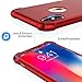 iPhone X Case, iPhone Xs Case, with[2 x Tempered Glass Screen Protector] ORETech 360° Full Body Shockproof Protection Cover Ultra-Thin Hard PC + Soft Rubber Silicone Case for iPhone X/XS- Red