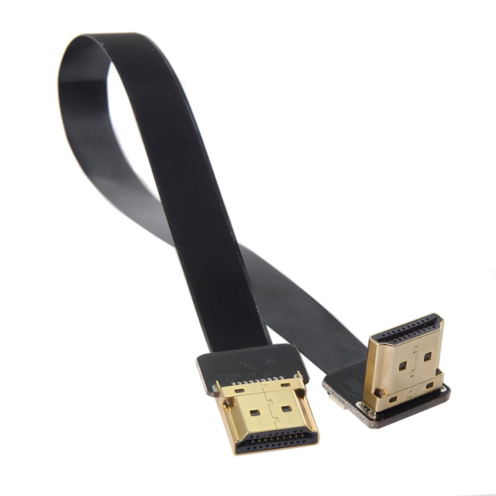 NFHK CYFPV FPV HDMI Male to Up Angled 90D HDMI Male HDTV FPC Flat Cable for FPV HDTV Multicopter Aerial Photography