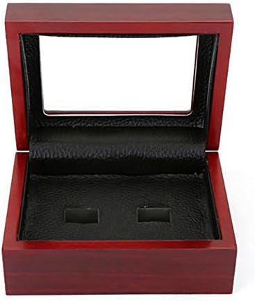Wooden Display Ring Box 2/3/4/5/6holes World Series Stanley Cup Championship Ring (2 Holes)