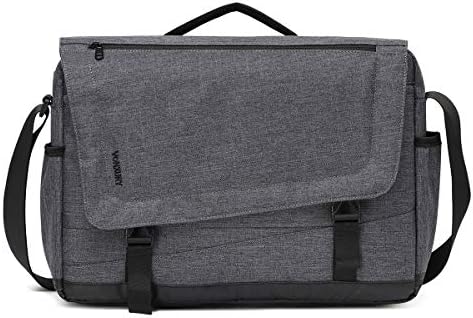 Vaschy Vintage Canvas Laptop Messenger Bag - Water Resistant 15.6 Inch Shoulder Bag For Men & Women - Business Briefcase With Padded Laptop Compartment - View #9